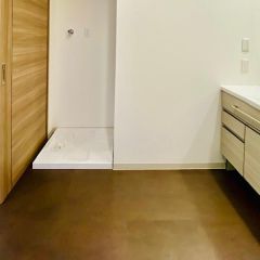 洗面所にある洗濯パンは新品交換済みです。