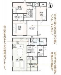 ご家族がゆったり生活できる4LDKです。