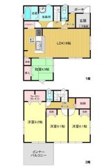1号棟の間取図はこんな感じになっています