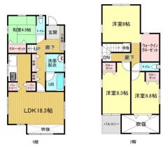 オール電化仕様、4LDKの間取りです。