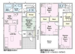 3号棟の間取図はこんな感じになっています