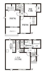 コンパクトで使いやすい3LDKの間取り。