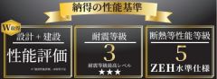 様々な仕様を取得している安心の住宅です。