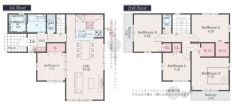1号棟の間取図はこんな感じになっています