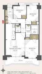 フルリノベーションの3LDKマンション。