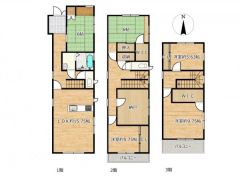 ミサワホーム施工の3階建て住宅です。
