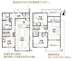2号棟の間取図はこんな感じになっています
