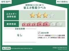省エネ性能ラベル取得の家です。