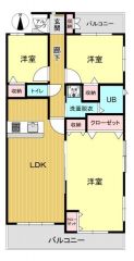 とても使いやすい3LDKの間取りです。