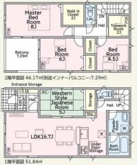 ファミリー層にピッタリな、4LDKです。