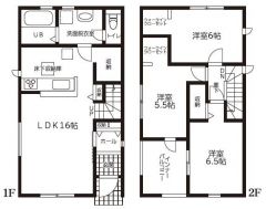 2号棟の間取図はこんな感じになっています
