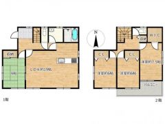 大人気の平屋建てで4ＬＤＫの間取りです。