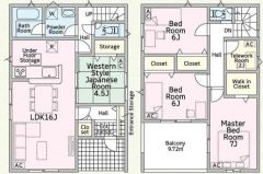 テレワークルーム付4LDKの間取りです。