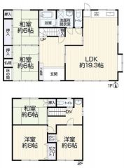 全居室6帖以上の5LDKの間取りです。