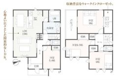 主寝室にWICの付いた4LDKの間取り。