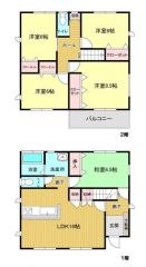 全居室6帖以上で5LDKの間取りです。