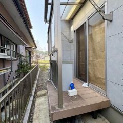 南庭にはウッドデッキが付いています♪