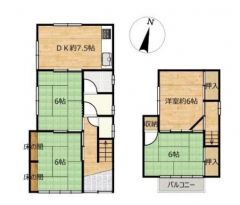 全居室6帖以上の広い間取りの4LDK。