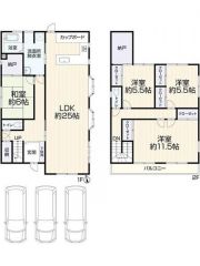 ファミリー層にピッタリ4SLDKの間取。