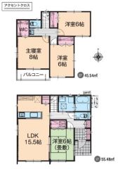 1号棟の間取図はこんな感じになっています