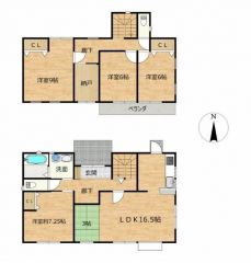 平成9年築の5SLDK再生住宅です。