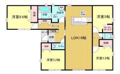 ファミリー層にピッタリな4LDKの平屋。