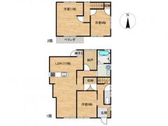 石垣上に建つ、3SLDKのお家です。
