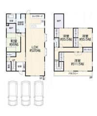 ミサワホーム施工4SLDKの間取りです。