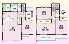B棟の間取図はこんな感じになっています