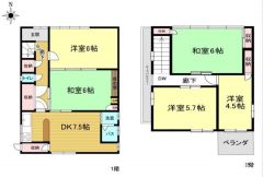 間取図はこんな感じになっています。