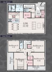 ファミリー層に嬉しい4LDKの間取り。