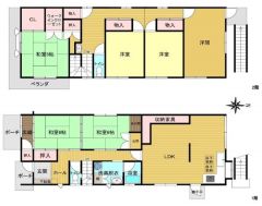 全居室6帖以上で6LDKの広い間取り！