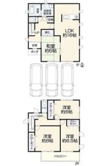 和室も付いた、全居室6帖以上の4LDK.