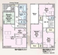 3号棟の間取図はこんな感じになっています