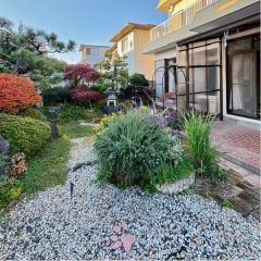 建物南側に陽当たり良好な広いお庭です。