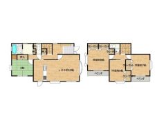 全居室6帖以上の広い4LDKの間取です。