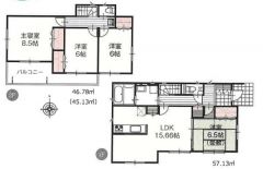 全居室6帖以上で4LDKの間取りです。
