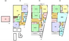 店舗併用住宅で間取りは10SLDKです。
