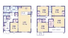 4号棟の間取図はこんな感じになっています
