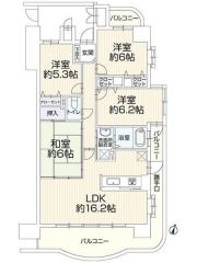 ファミリー層にピッタリな、4LDKです。