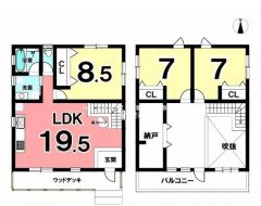 敷地は約186坪、3SLDKの中古物件。