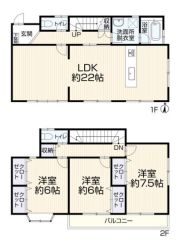 全居室6帖以上の広い4LDKです。