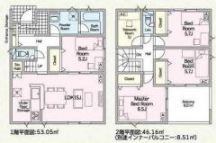5号棟の間取図はこんな感じになっています