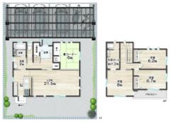 タタミコーナーも付いた4LDKの間取り。