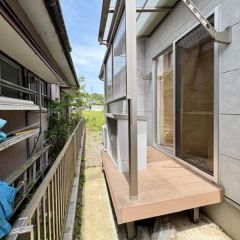 南庭にはウッドデッキが付いています♪