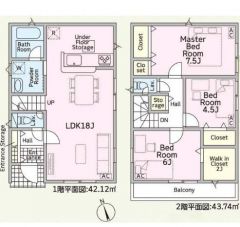 コンパクトで使いやすい3LDKの間取り。