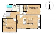 全居室6帖以上の2LDKの平屋建てです。