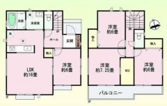 WIC付全居室6帖以上の4LDKです。