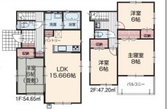 2号棟の間取図はこんな感じになっています