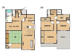 鉄骨造りで6SDKの広い間取りです。